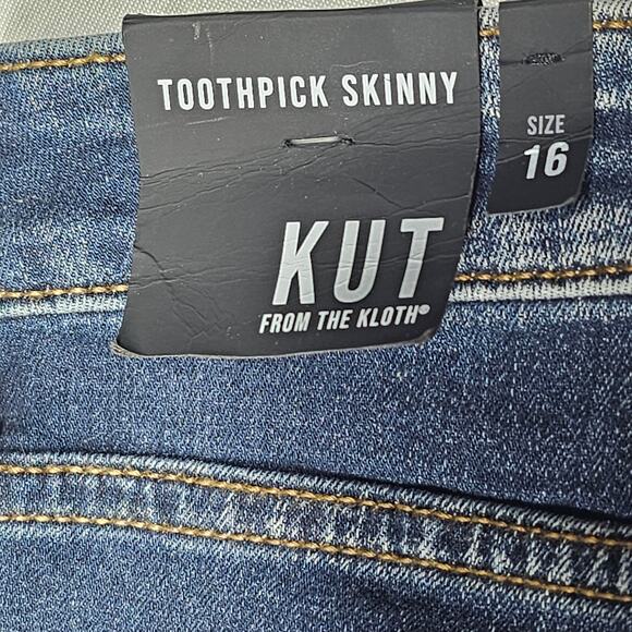 Kut From The Kloth Mia Toothpick Skinny Jeans NWT Size 16 - Picture 6 of 9